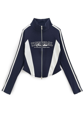 ダブルジップショート丈トラックトップス