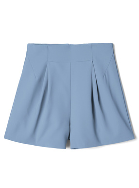 タック入りハイウエストショートパンツ