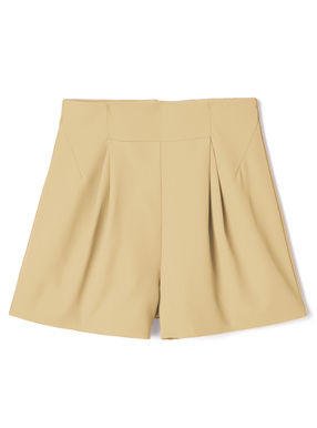 タック入りハイウエストショートパンツ