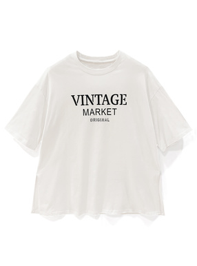 ロゴプリントサイドスリットビッグTシャツ