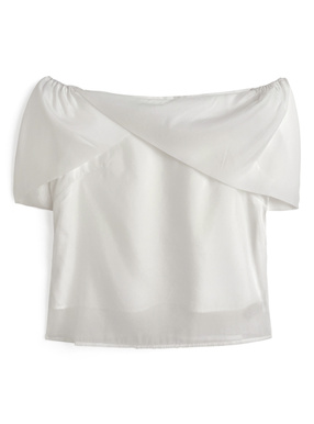 アシンメトリーオフショルダートップス