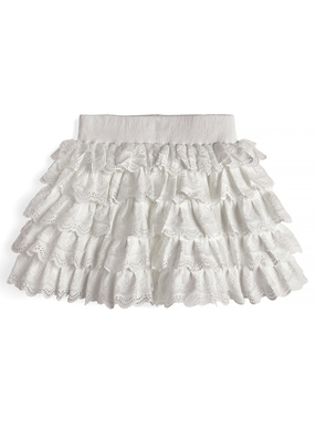 インパン付きフリルティアードレースミニスカート