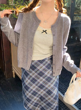モヘヤタッチニットカーディガン