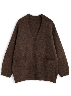 Vネックニットカーディガン