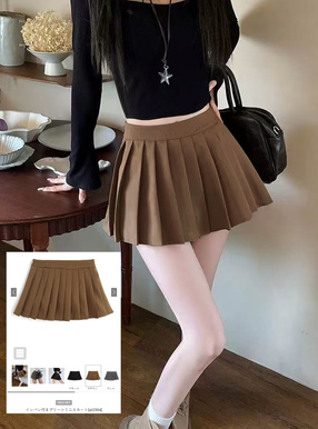 インパン付きプリーツミニスカート