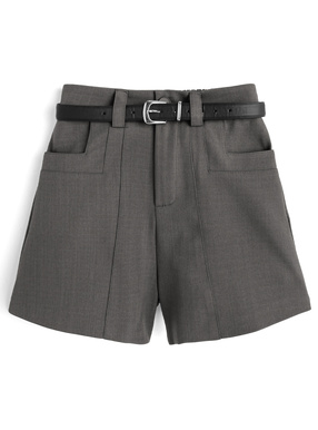 ベルト付きショートパンツ