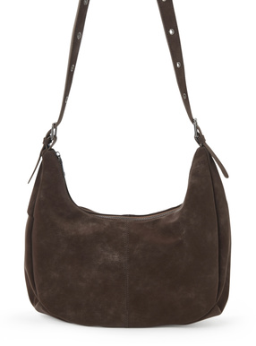 レザーラウンドショルダーバッグ