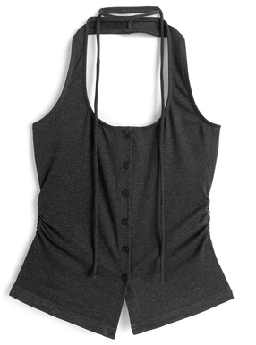 タイ付きホルターネックタンクトップ