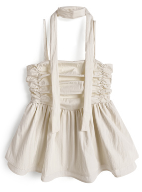 タイ付きギャザーキャミソール