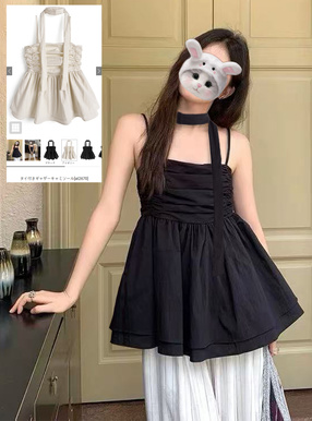 タイ付きギャザーキャミソール