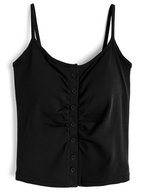 カップ付きギャザーボタンキャミソール