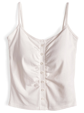 カップ付きギャザーボタンキャミソール