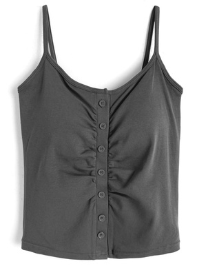 カップ付きギャザーボタンキャミソール