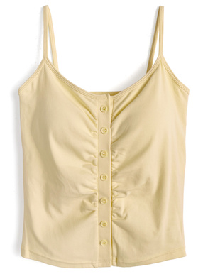 カップ付きギャザーボタンキャミソール