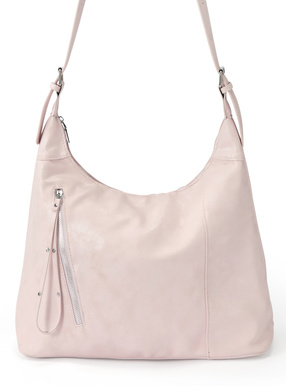 レザージップショルダーバッグ