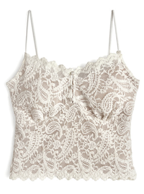 カップ付きレースキャミソール