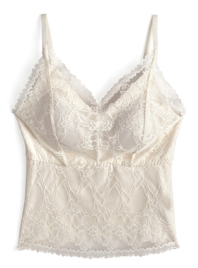 カップ付きレースキャミソール