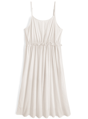 ウエストフリルキャミソールロングワンピース