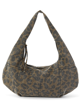 レオパード柄ピグメントハンドバッグ