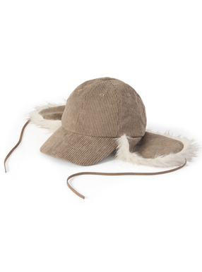 コーデュロイフライトキャップ