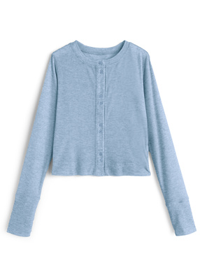 シアーリブカーディガン