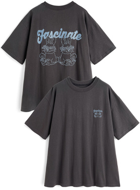 バックラビットロゴ刺繍Tシャツ