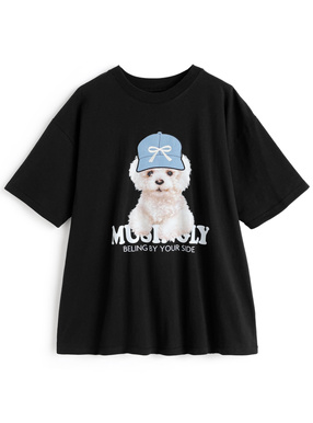ドッグロゴプリントTシャツ