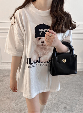 ドッグロゴプリントTシャツ