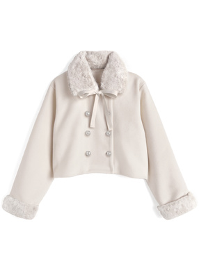 ティペット付きダブルボタンジャケット