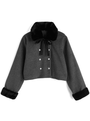 ティペット付きダブルボタンジャケット