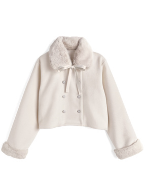 ティペット付きダブルボタンジャケット