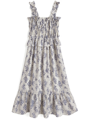 花柄フリルリボンキャミソールワンピース