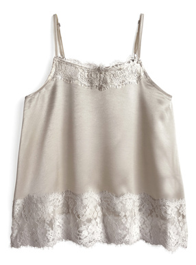レースサテンキャミソール