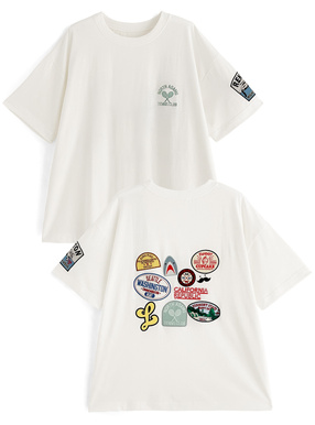 ワッペン刺繍Tシャツ