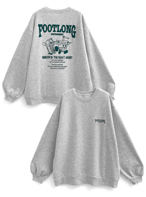 ホットドックプリントスウェットトップス