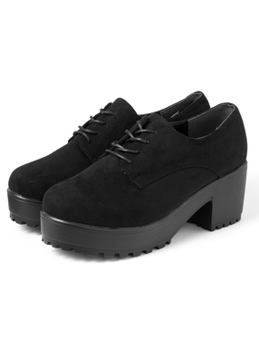 厚底レースアップシューズ