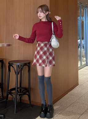 厚底レースアップレザーショートブーツ