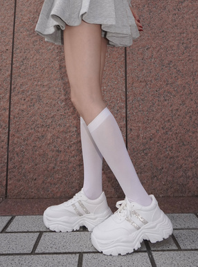 ラインストーン厚底スニーカー
