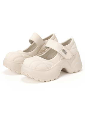 厚底ヒールメリージェーンシューズ