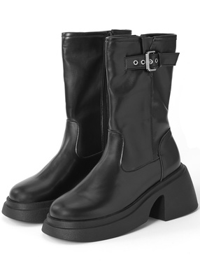 レザーミドルブーツ