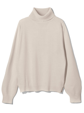 カシミヤタッチタートルネックニットトップス