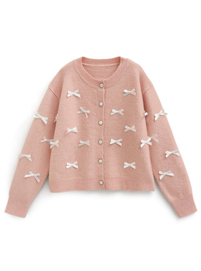 リボンニットカーディガン