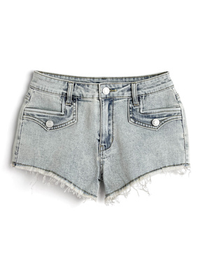 ローライズフリンジデニムショートパンツ