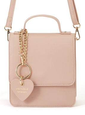 2Wayハートチャーム付きスクエアバッグ