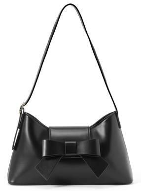 リボンレザーショルダーバッグ