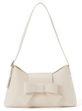 リボンレザーショルダーバッグ