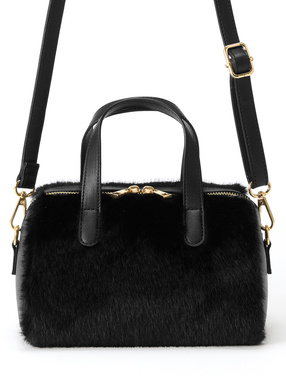 2Wayファーボストンバッグ