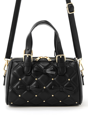 2Wayリボンキルティングボストンバッグ