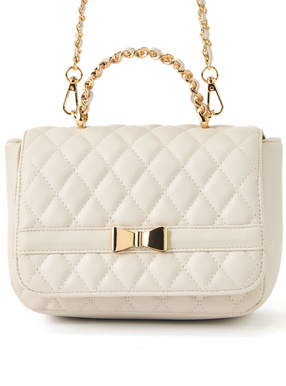 2Wayリボンキルティングフラップバッグ