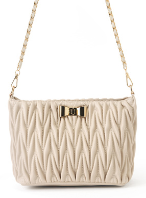 キルティングリボンチェーンショルダーバッグ